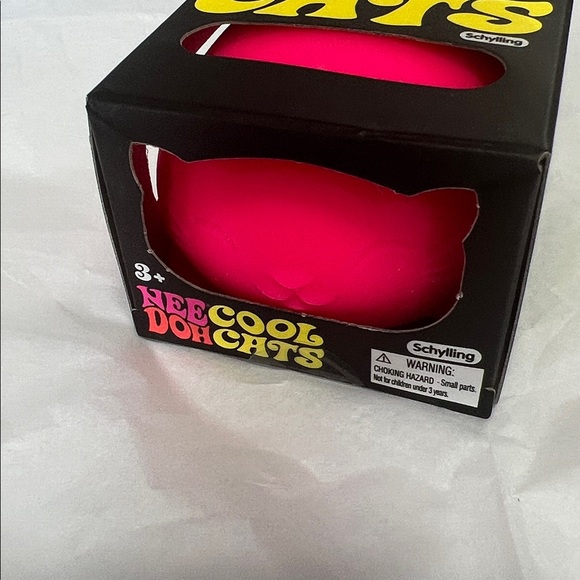 NeeDoh Cool Cats Pink Cat-Shaped Stress Ball NWT - Picture 6 of 10
